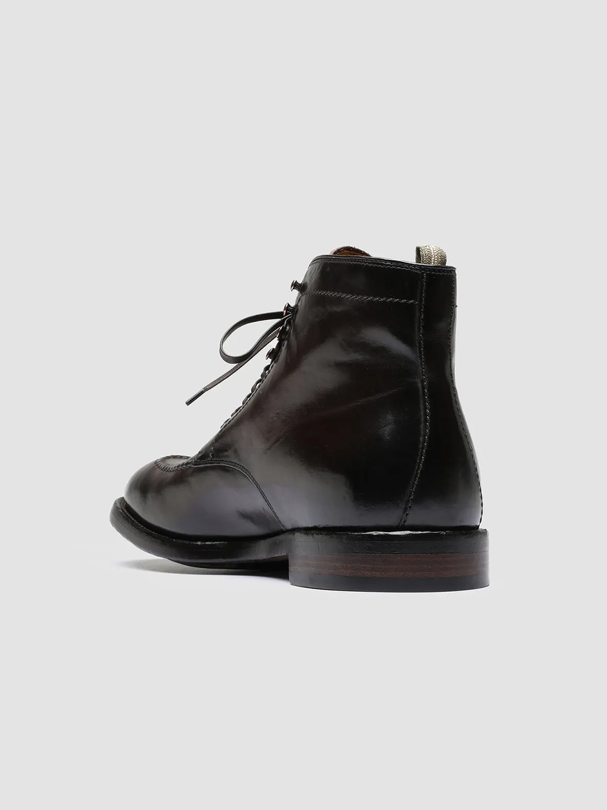 TEMPLE 006 - Brown Leather Ankle Boots Outfit Boost Running Routine