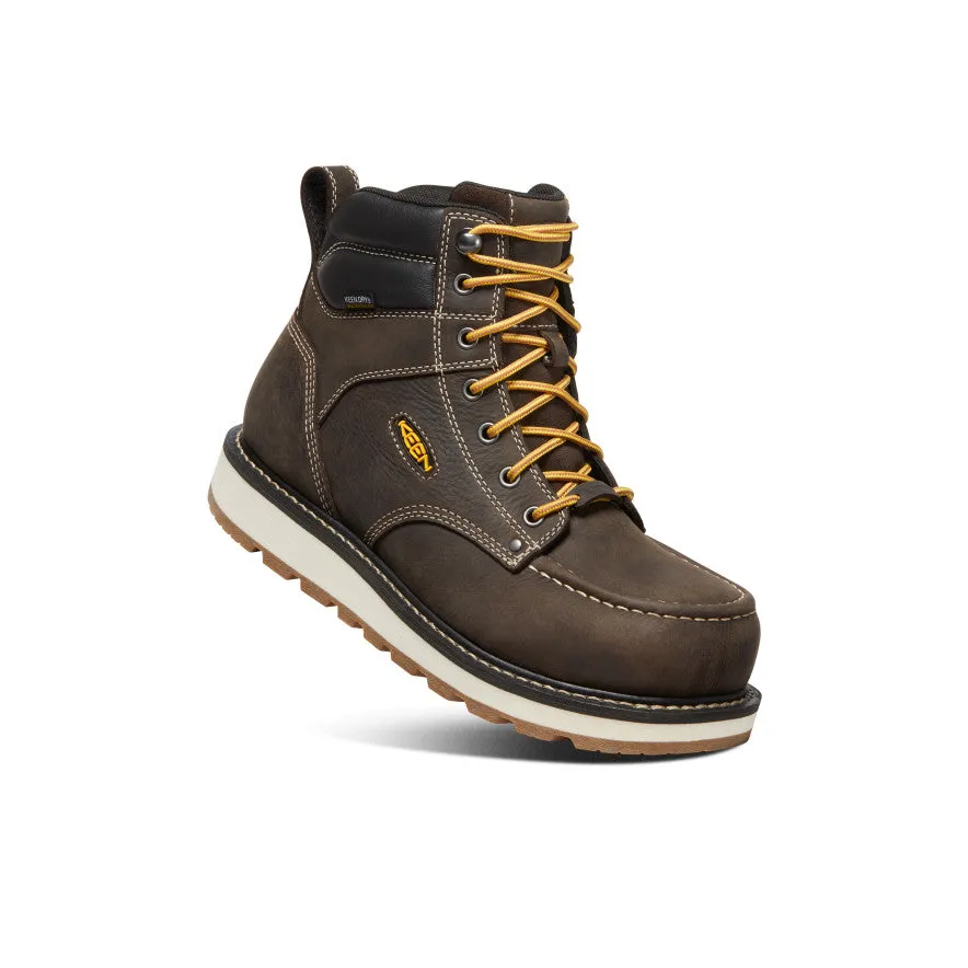 Heavy Use Graduation Ceremony Men's Cincinnati 6" Waterproof Boot (Carbon Toe)  |  Dark Chocolate/Sandshell