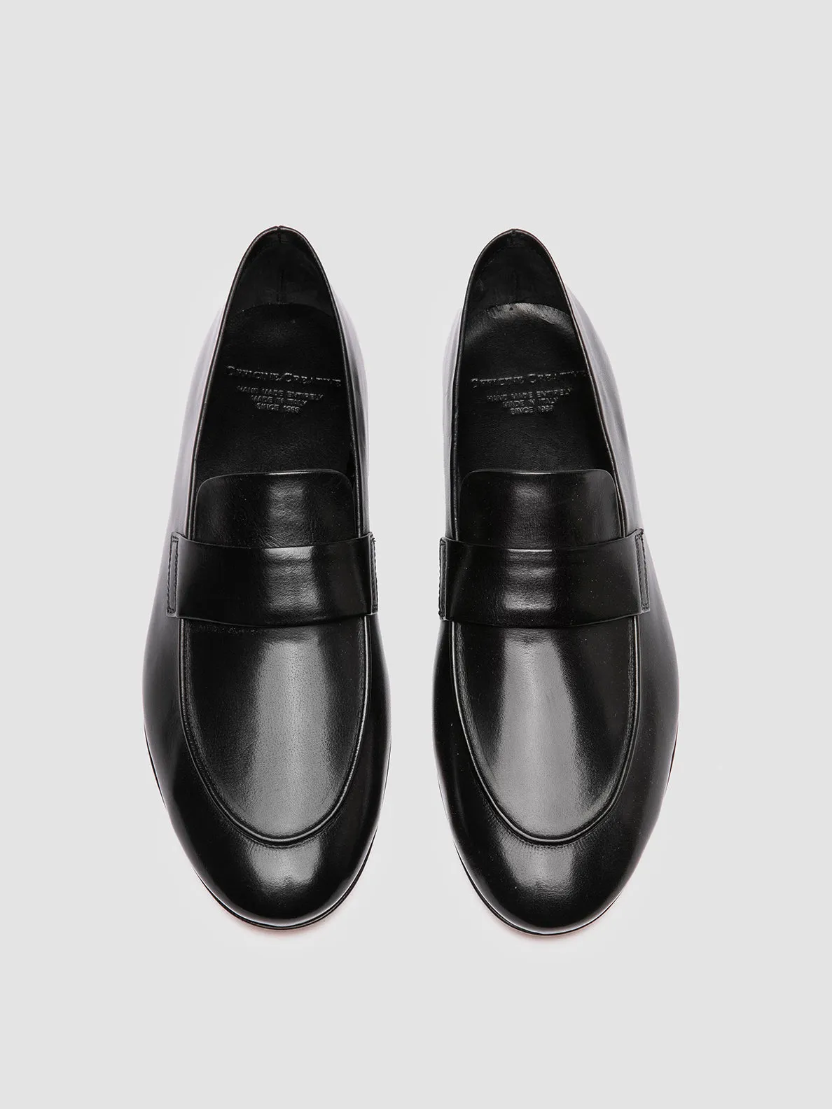 AIRTO 001 - Black Leather Penny Loafers Light Comfort