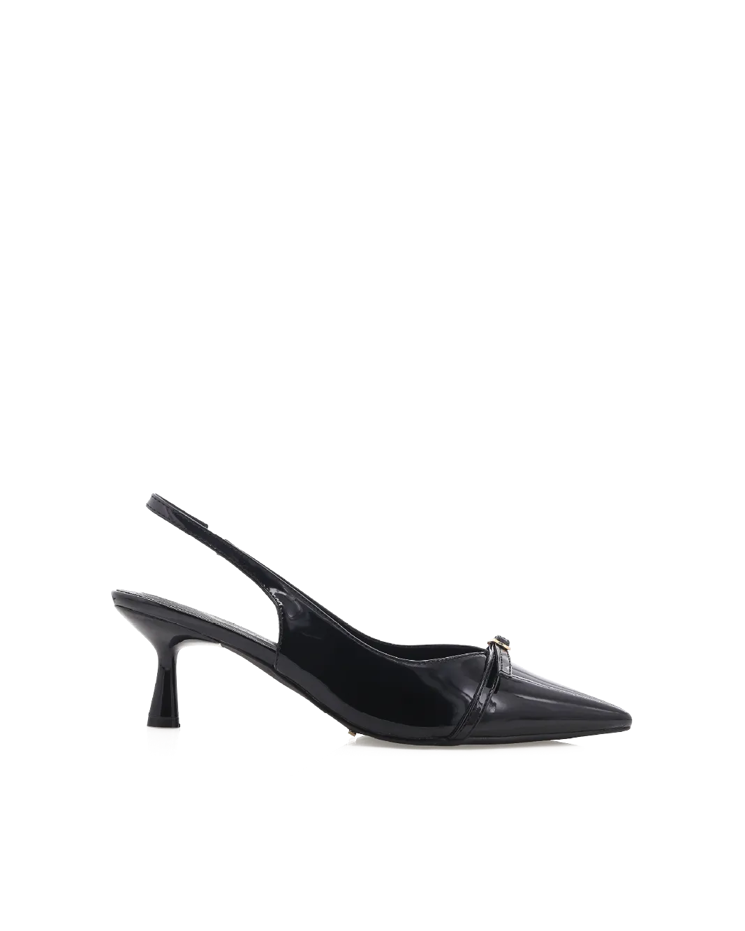 Luxe Wedding Footwear Satin Pumps KADENCE - BLACK PATENT