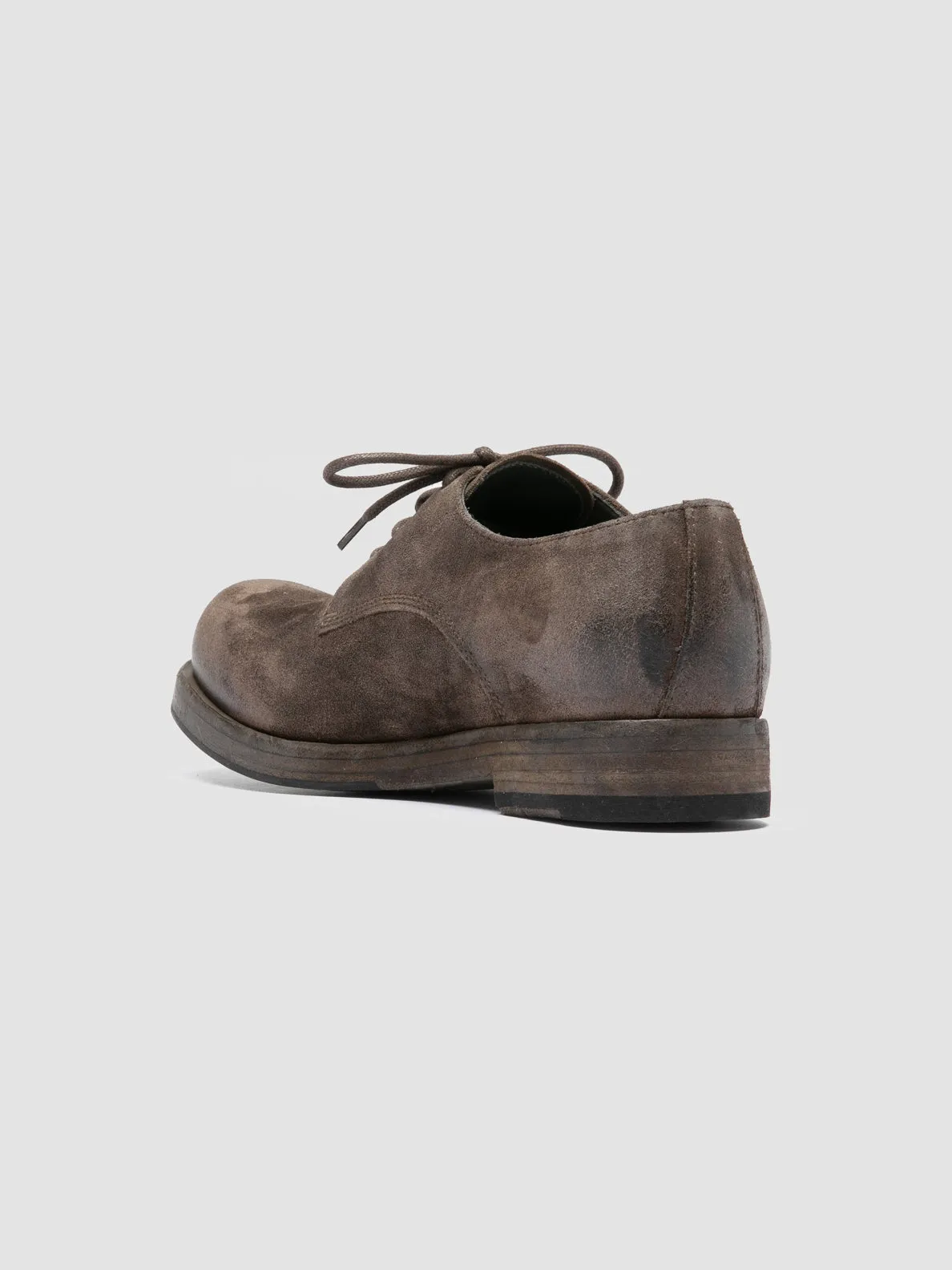 BULLA DD 311 - Green Suede Derby Shoes Classic Sharp Edge