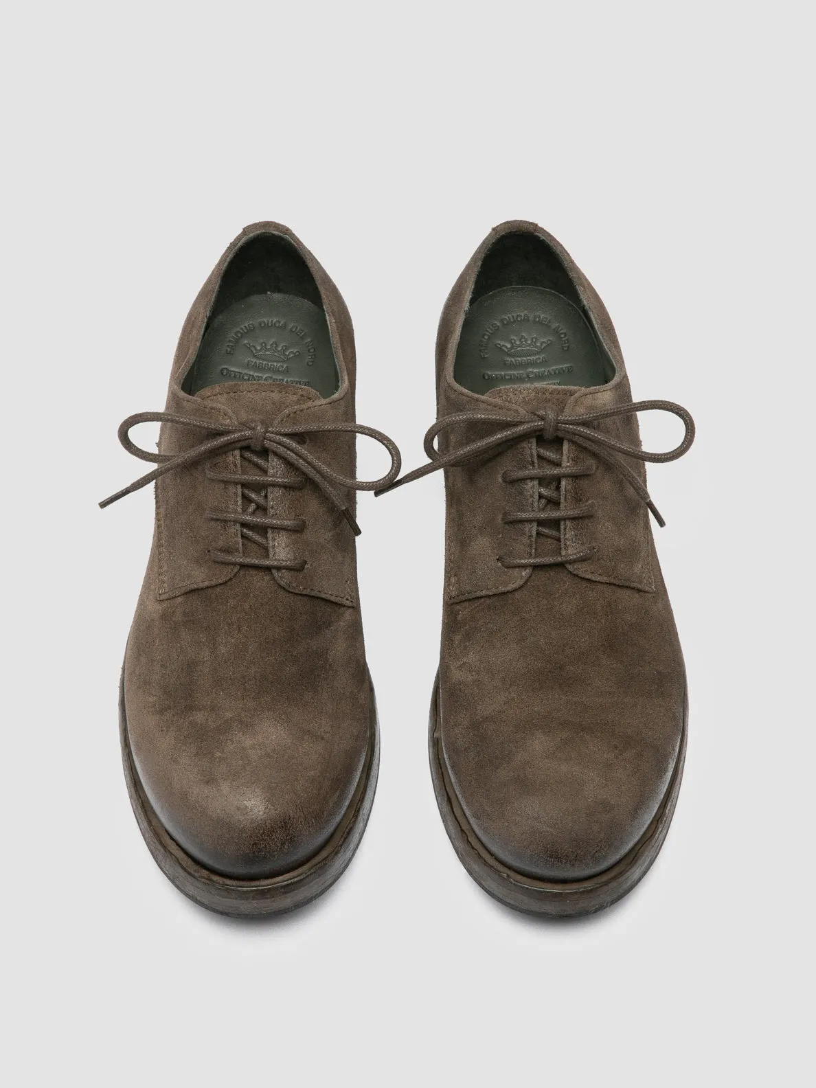 Parkour Run BULLA DD 311 - Green Suede Derby Shoes