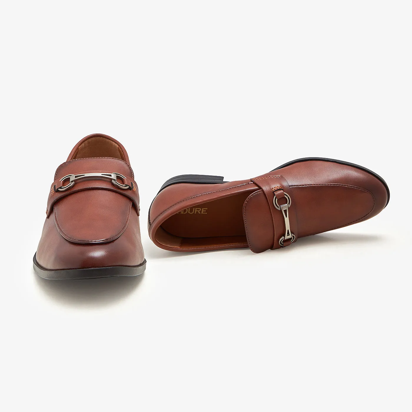 Urban Sophisticate Premium Finish Touch Men's Horsebit Buckled Shoes