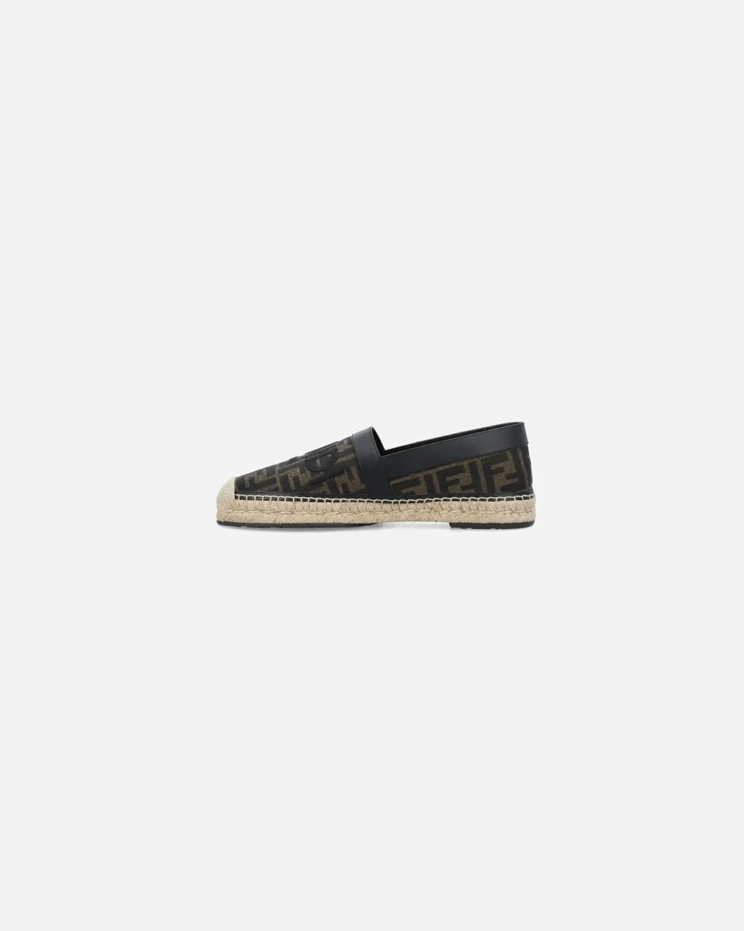 Flexible Upper Heat Guard Fendi Men's FF Logo Nylon/Leather Espadrilles.