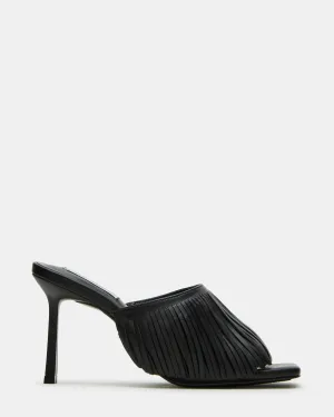 MORINA BLACK LEATHER Wedding Day Stilettos Luxe Boots with Heels