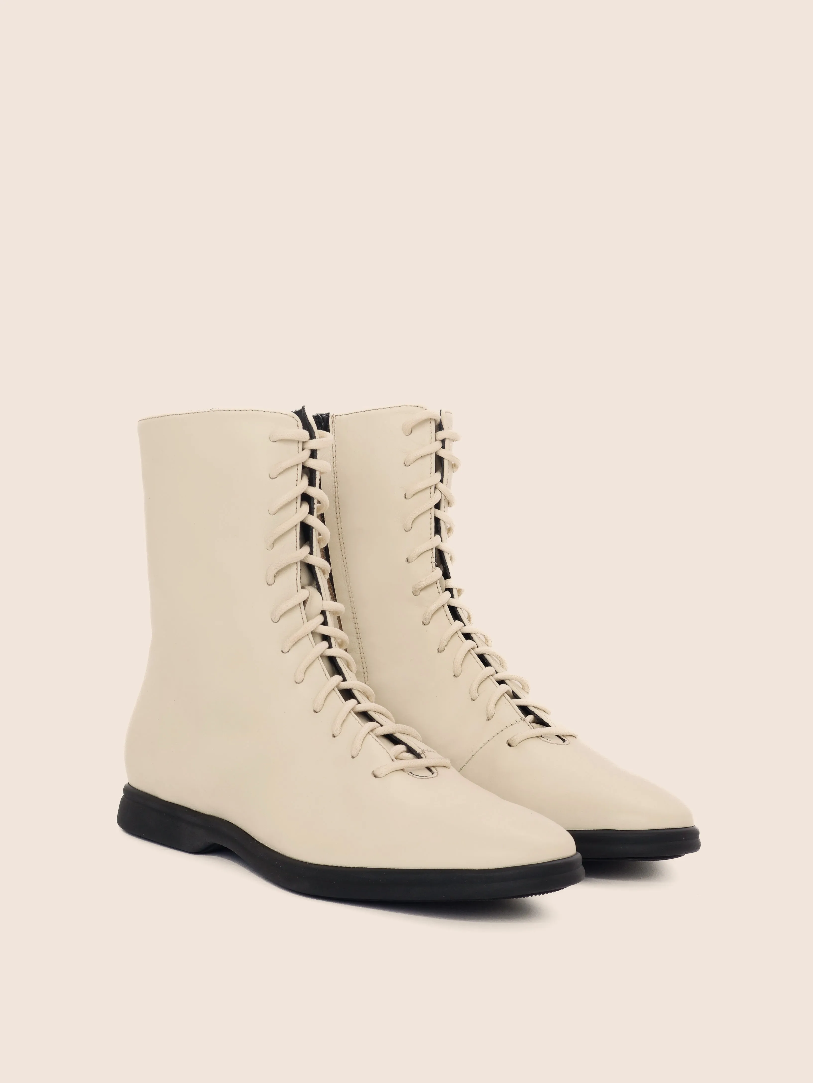 Palermo Cream Boot Leather Comfort Rough Walk