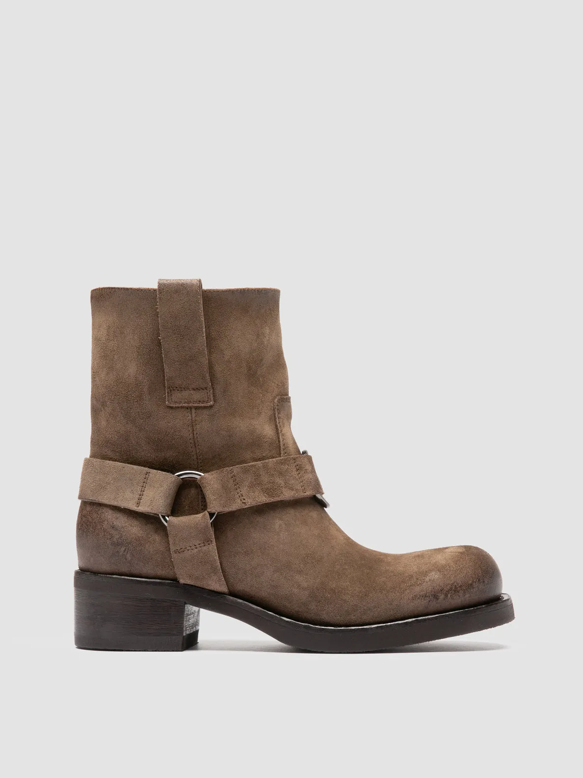 DANA 003 - Taupe Suede Pull-On Boots Plan Hike Class Day
