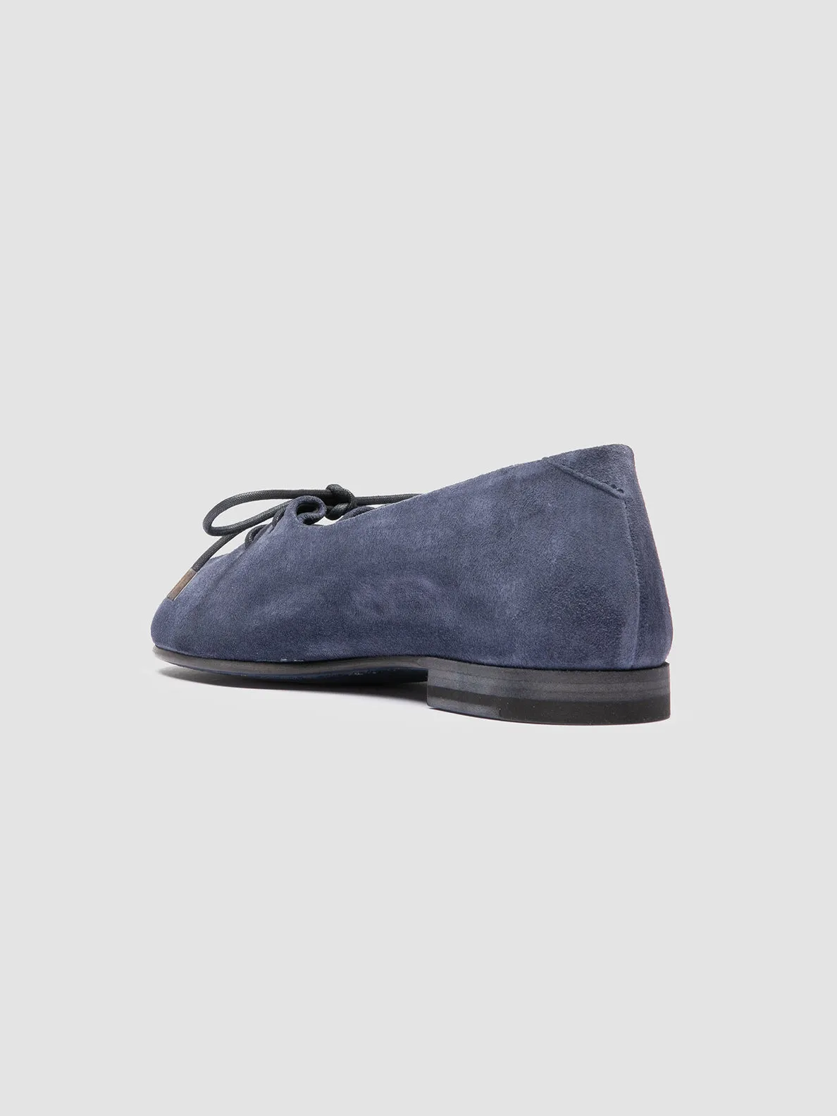 Soft Cushioned Upper Galaxy Hike OLIVER 102 - Blue Suede Ballerina Shoes