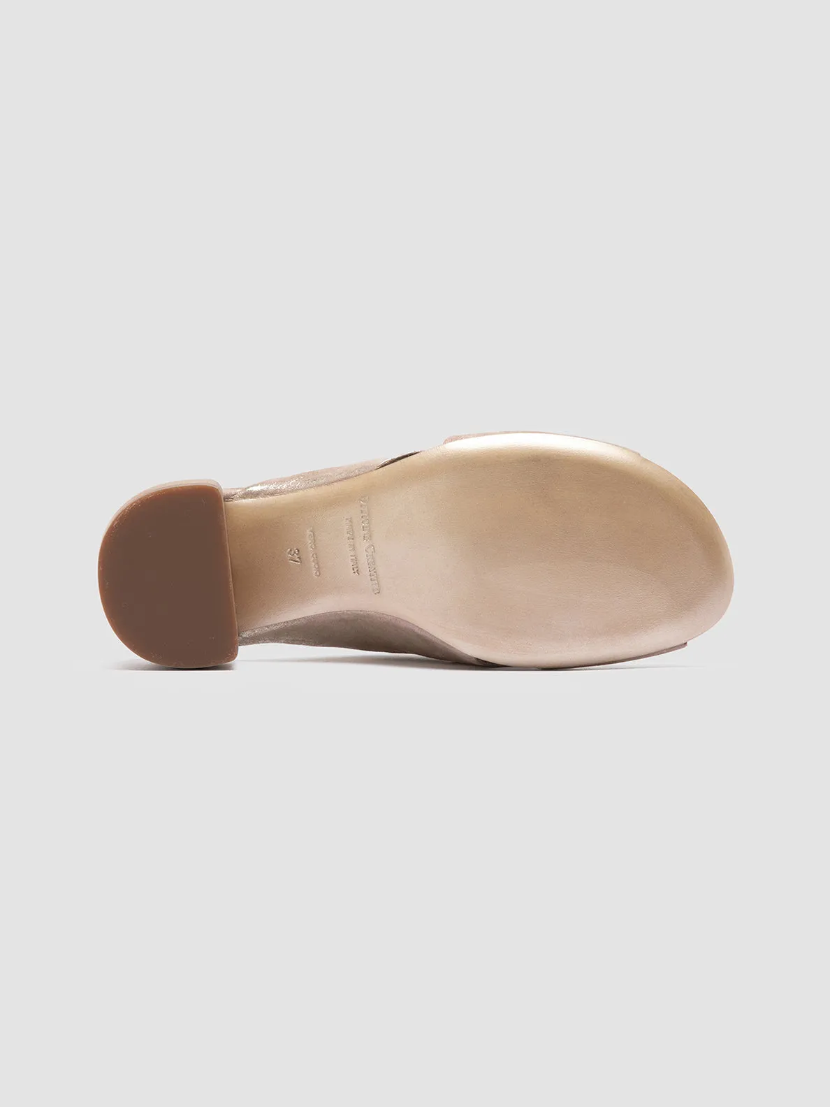 Sunny Wear HADRY 007 - Gold Leather Slide Sandals