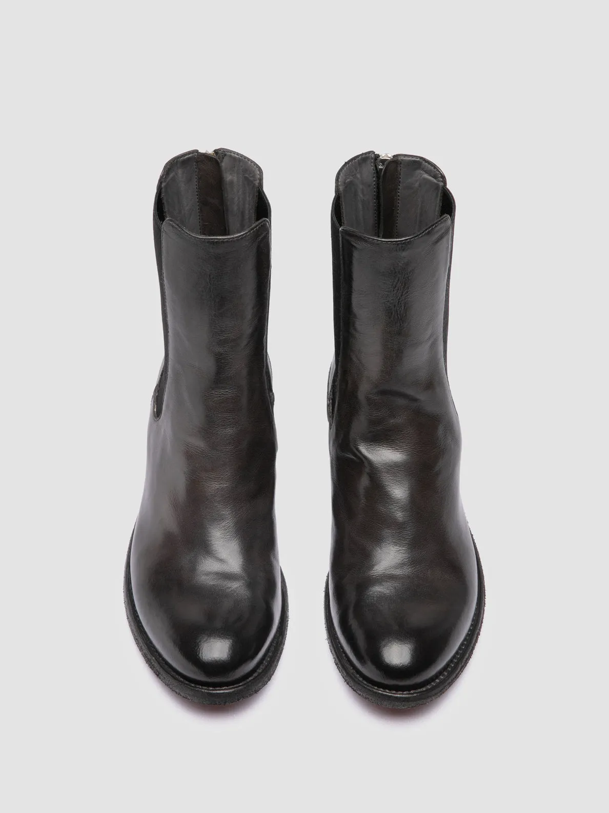 LISON 017 - Grey Leather Chelsea Boots Relax Ready Travel Walk
