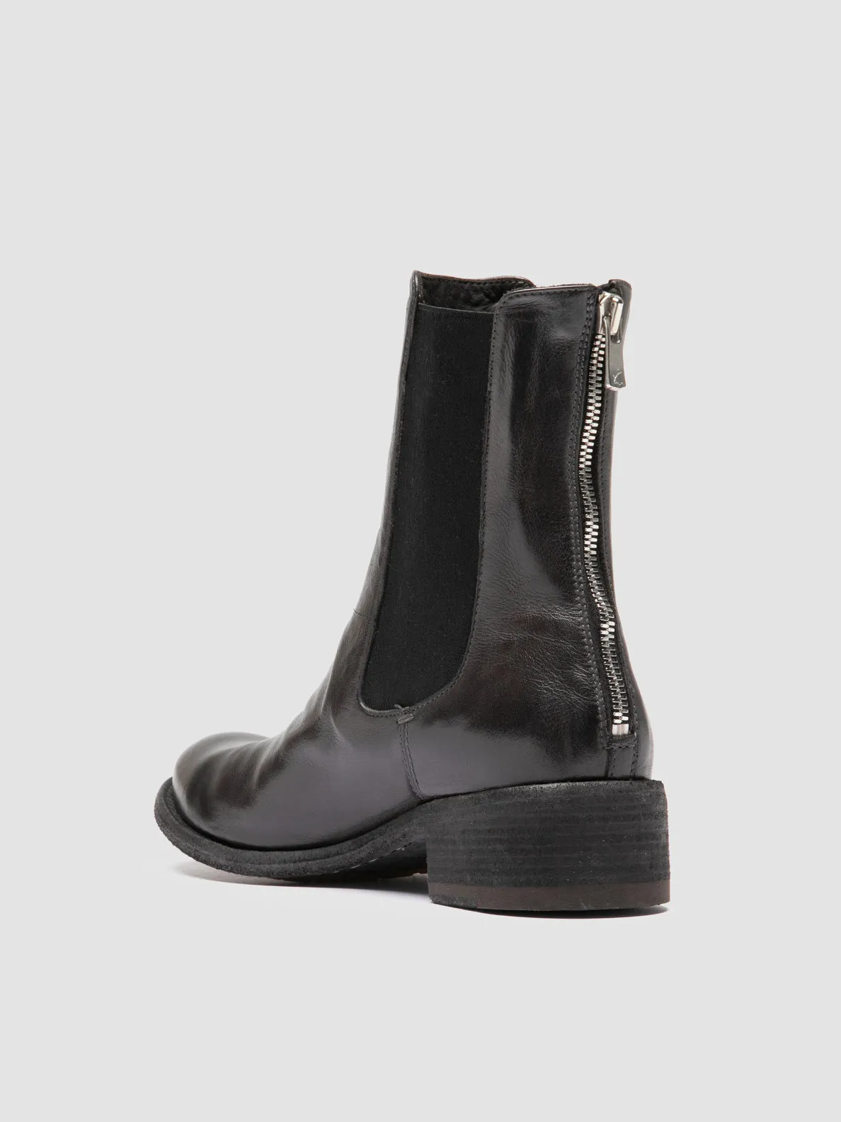 LISON 017 - Grey Leather Chelsea Boots Outdoor Ready Everyday Edge