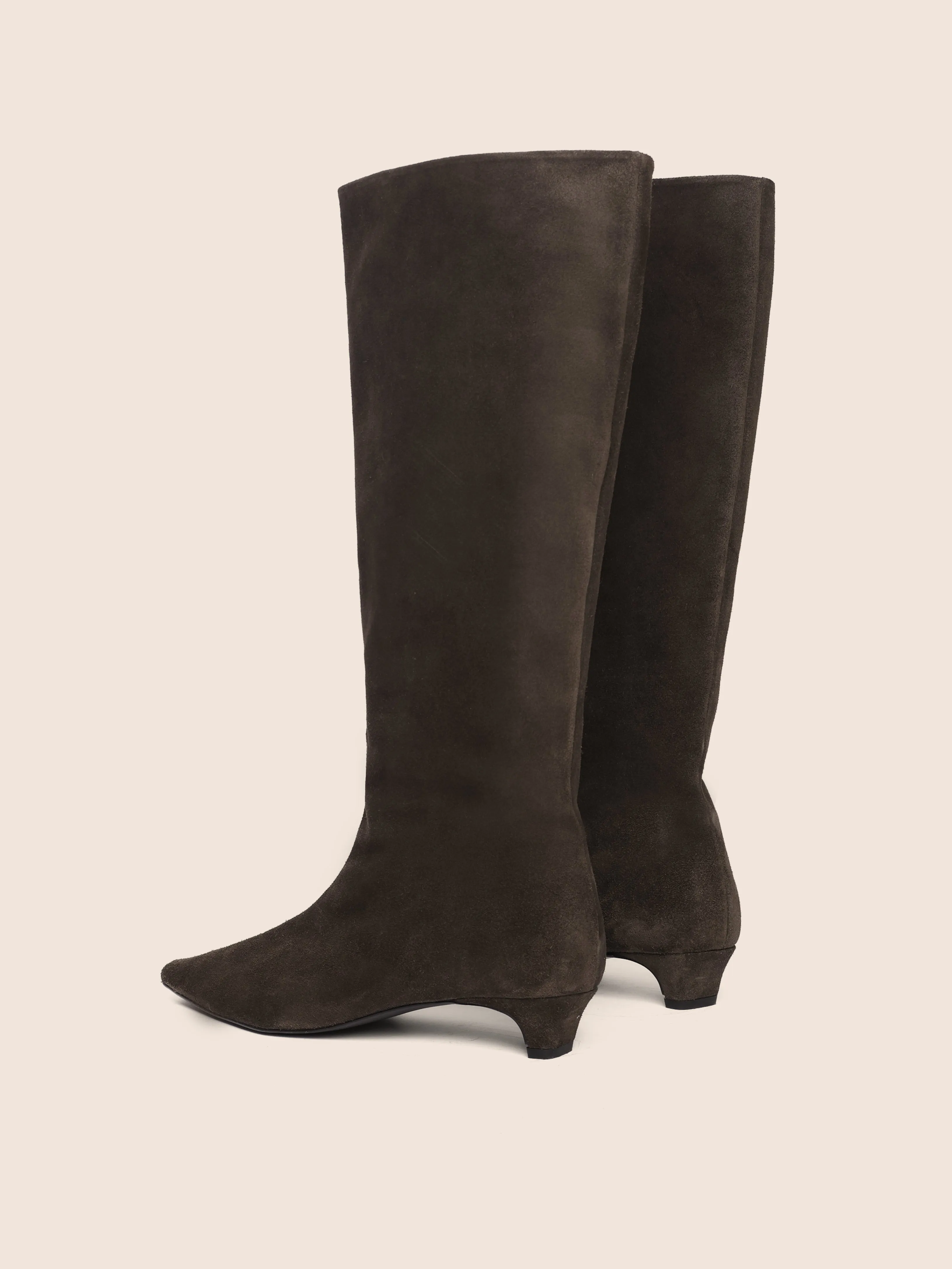Novelda Brown Suede Boot Modern Edge Work Approved