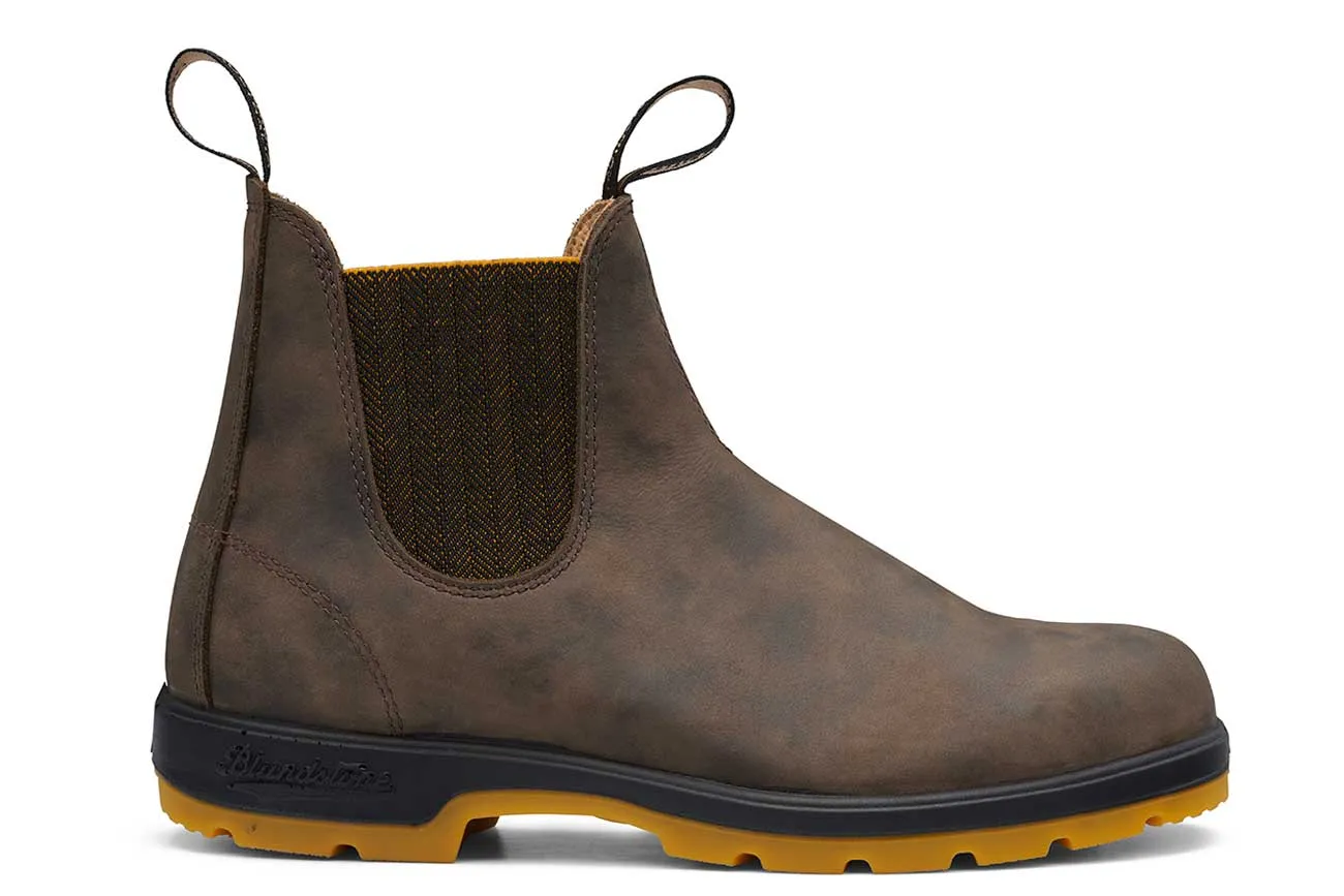 Urban Comfort Leather Material Blundstone #1944 Rustic Brown/Mustard