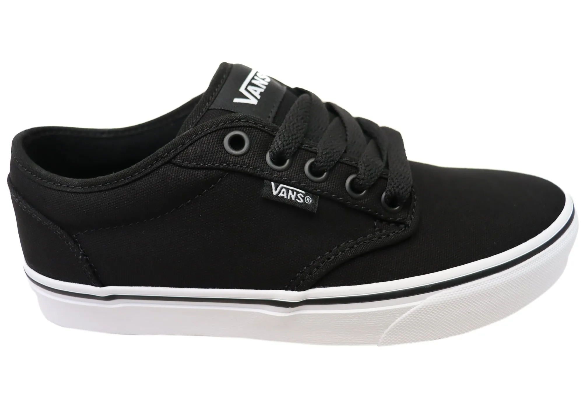 Vans Mens Atwood Canvas Comfortable Lace Up Sneakers Active Ride Fit Tight Structure