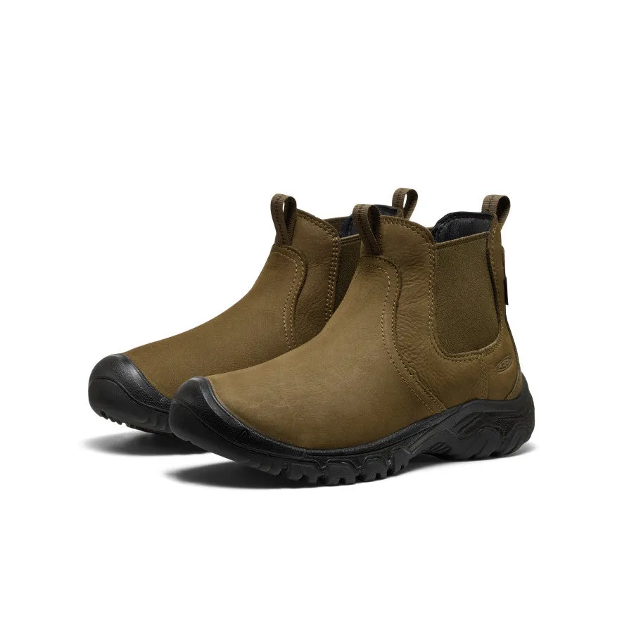 Narrow Fit Women's Greta II Waterproof Chelsea  |  Dark Olive/Black