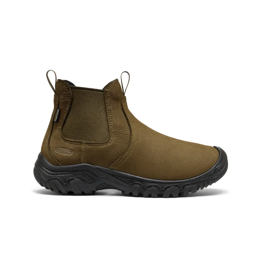 Snowy Environment Women's Greta II Waterproof Chelsea  |  Dark Olive/Black