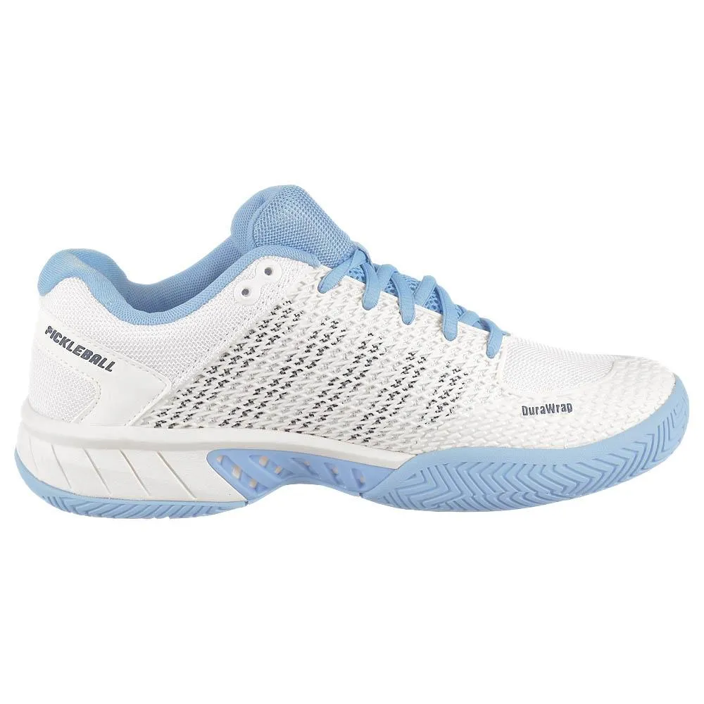 K-Swiss Women's Express Light Pickleball - Bright White/Open Air Enhanced Fit Urban Casual