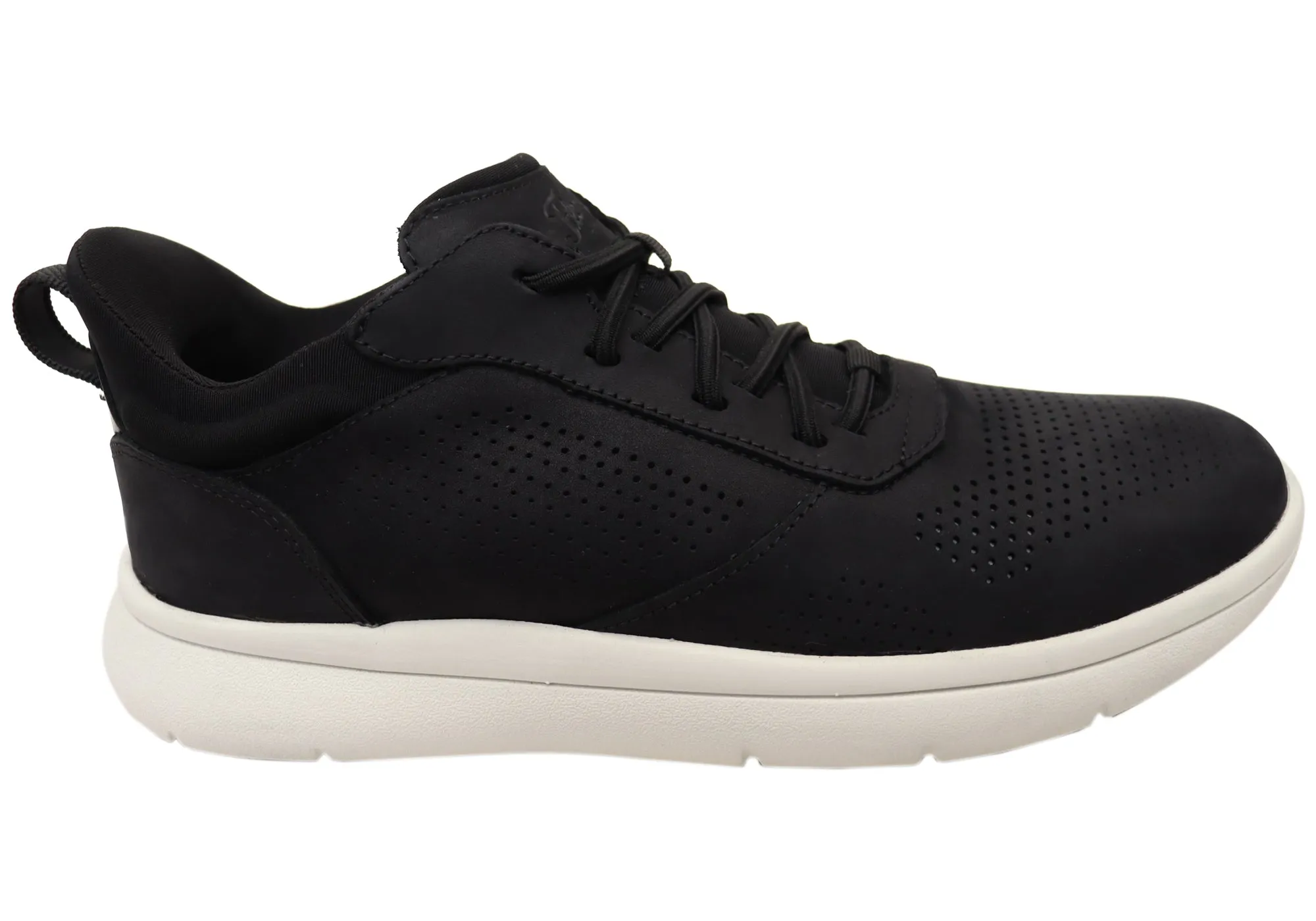Comfort Flex Florsheim Mens Leather EE Extra Wide Fleet Perf Toe Sneakers