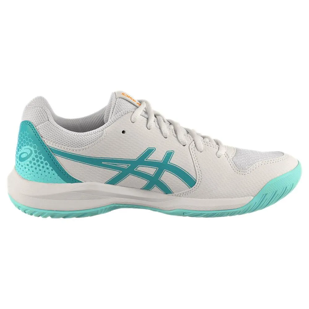 All Purpose Flexibility Boost Asics Women's Gel-Dedicate 8 - Pickleball - White/Energy Aqua