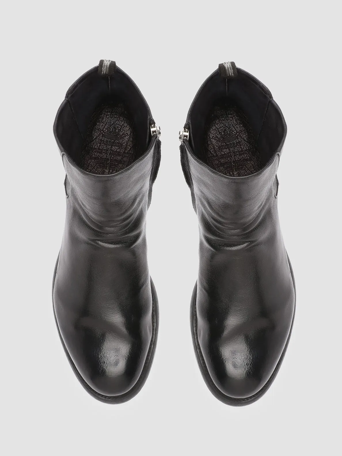 HIVE 036 - Black Leather Ankle Boots Elite Cushioning