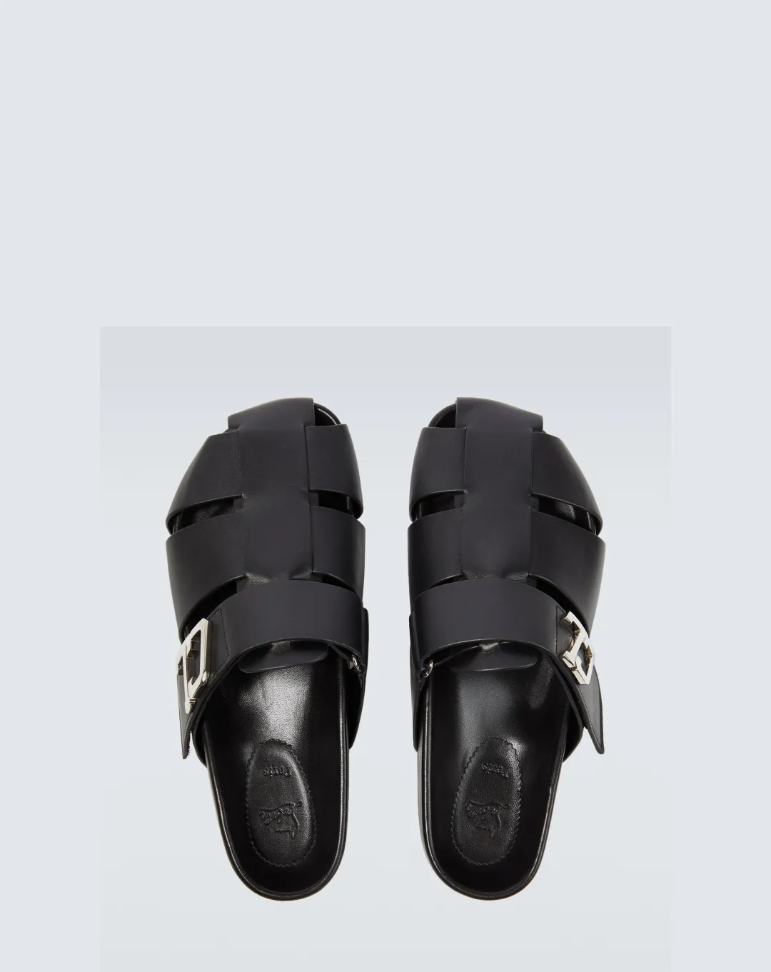 Christian Louboutin Abubizz Leather Slippers Indoor fitness running in a subway station area shoes