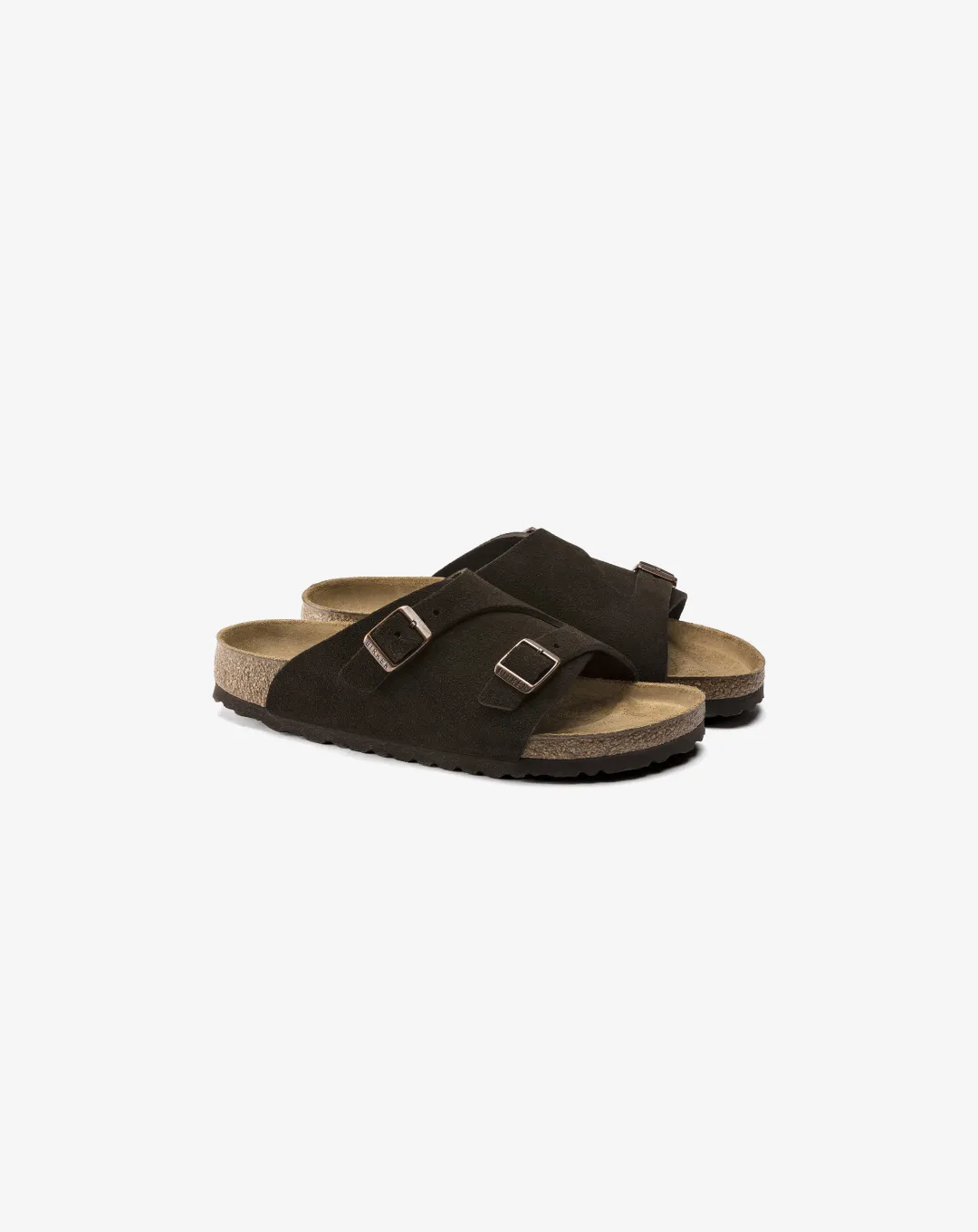 Birkenstock Z??rich Suede Leather Sandal "Mocha Brown" running in an airport area shoes Trendy Look