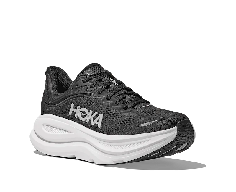 seamless socks liner breathable - mesh - upper shoes HOKA Men's Bondi 9 Black/White
