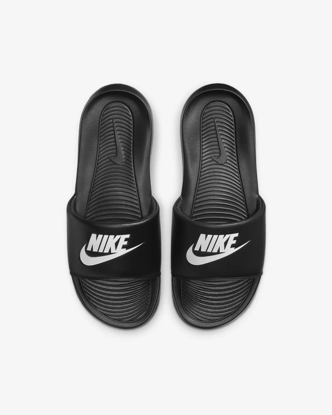 Nike Victori One Slide - Black running with a visor Flexible Movement