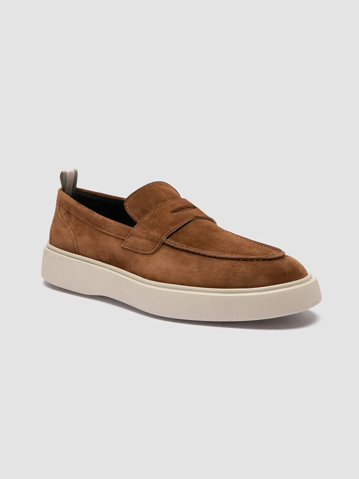 Ultra light FRAME 001 - Brown Suede Penny Loafers