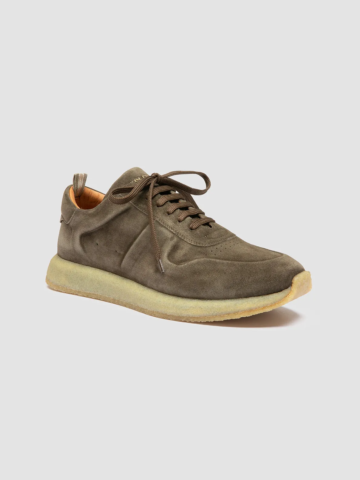 Functional shock absorption Cushioned Design LEGEND 001 - Green Suede Sneakers