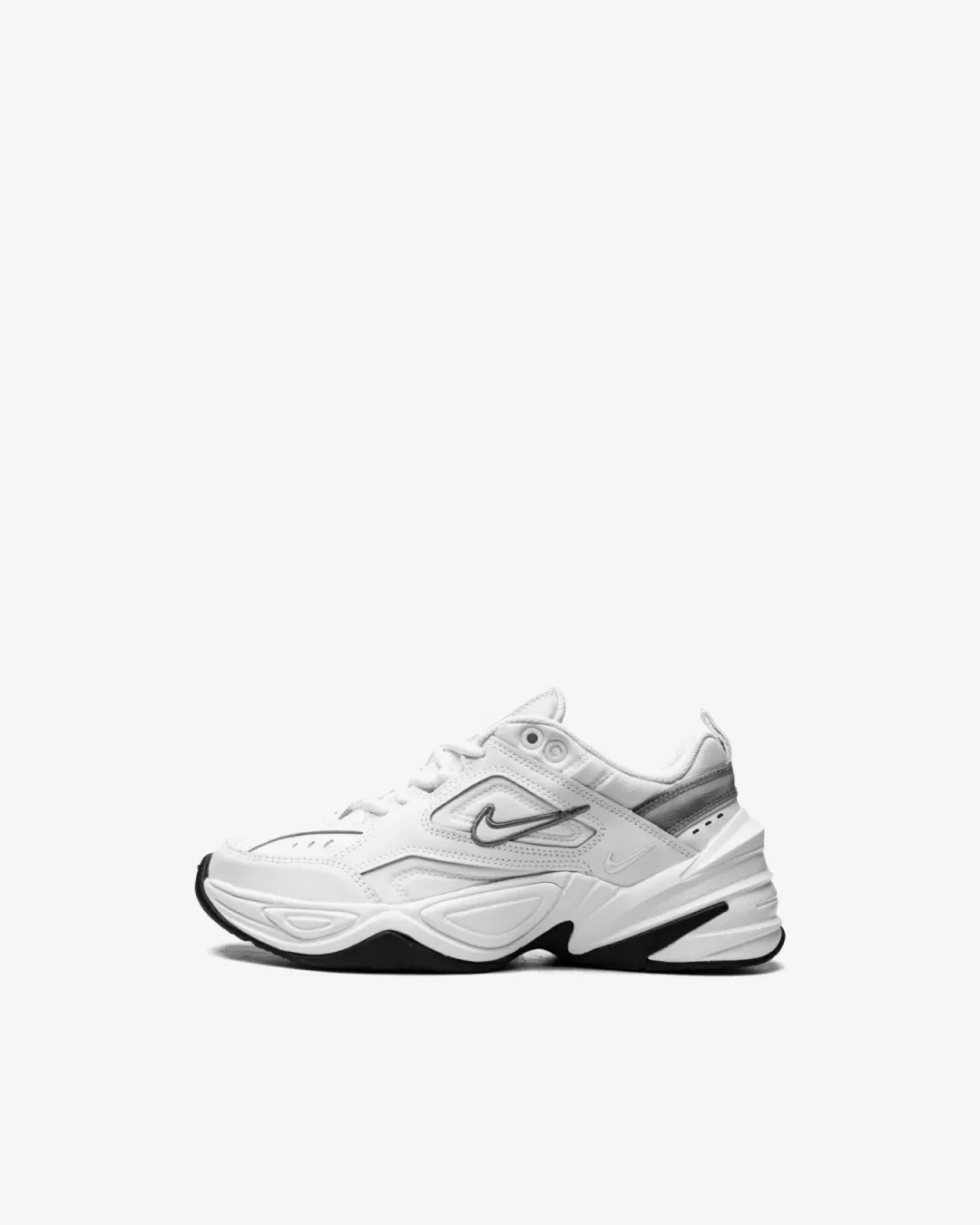 Nike M2K Tekno "White/Cool Grey/Black" sneakers running in wet tracks shoes Durable - stitching