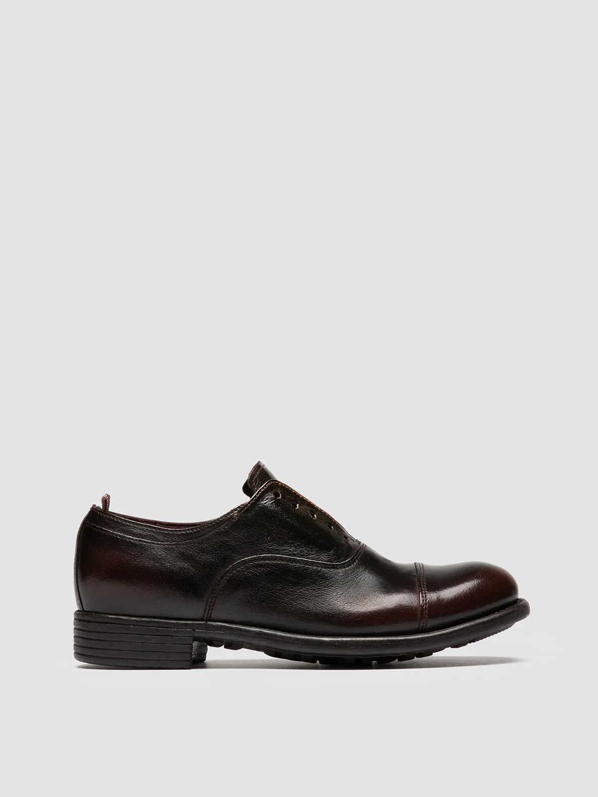 Mesh Flow CALIXTE 003 - Brown Leather Oxford Shoes