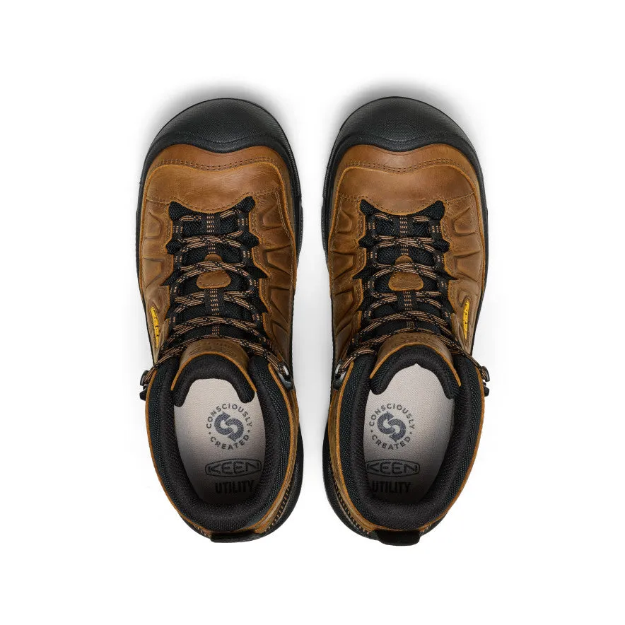 forest trek Men's Targhee IV Waterproof Work Boot (Soft Toe)  |  Belgian/Black
