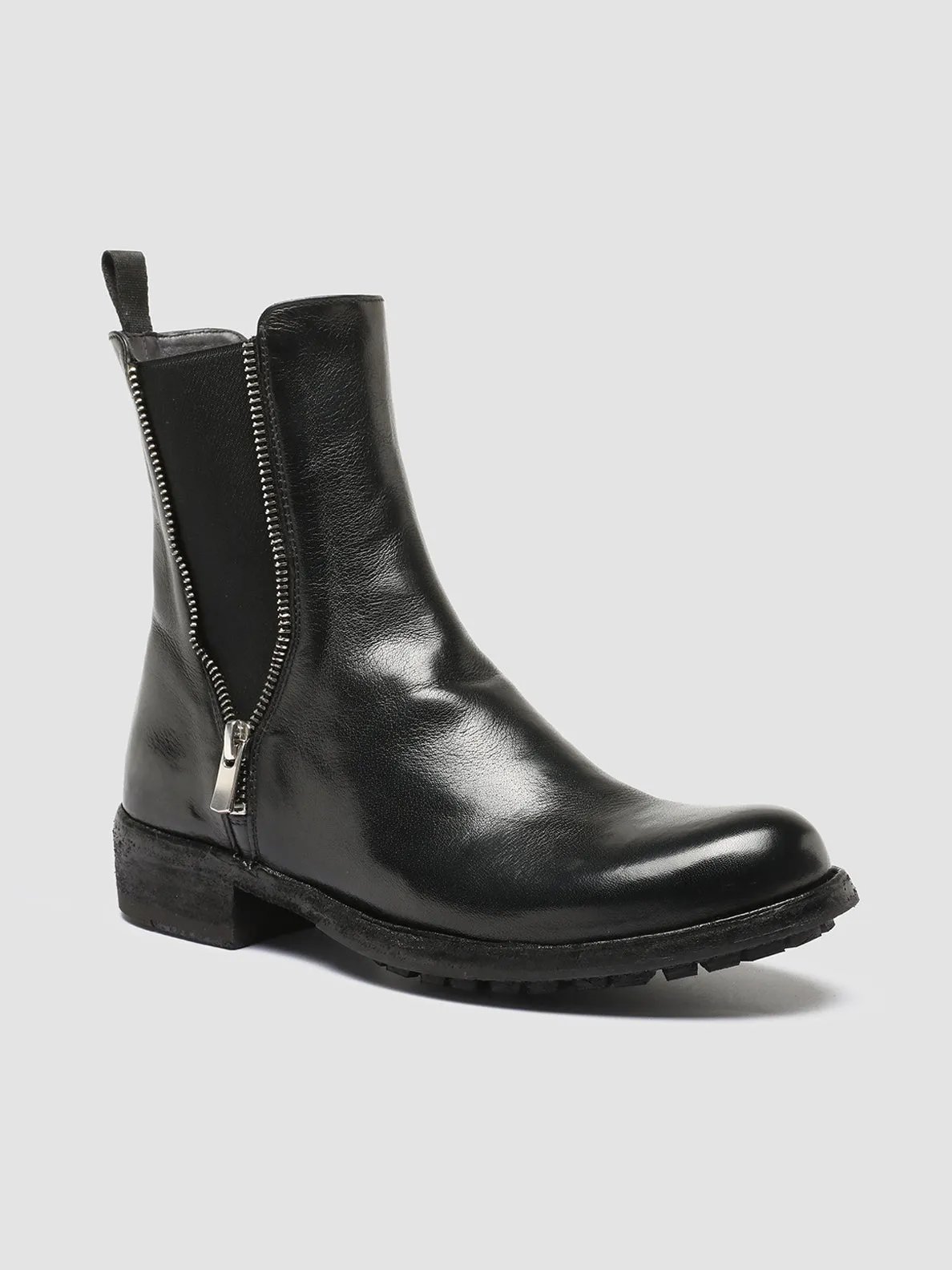 LEGRAND 227 - Black Leather Chelsea Boots Non-Slip Sole Street Edge