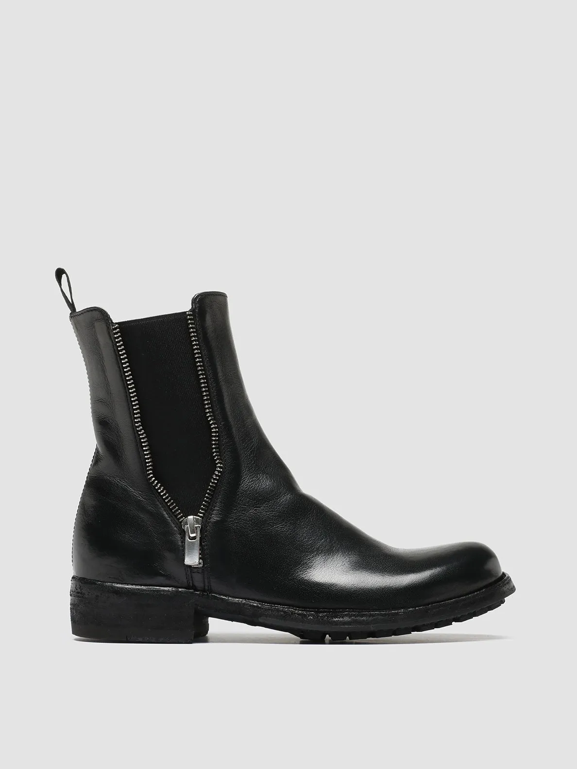 Fashion-Ready Tunnel Trek LEGRAND 227 - Black Leather Chelsea Boots