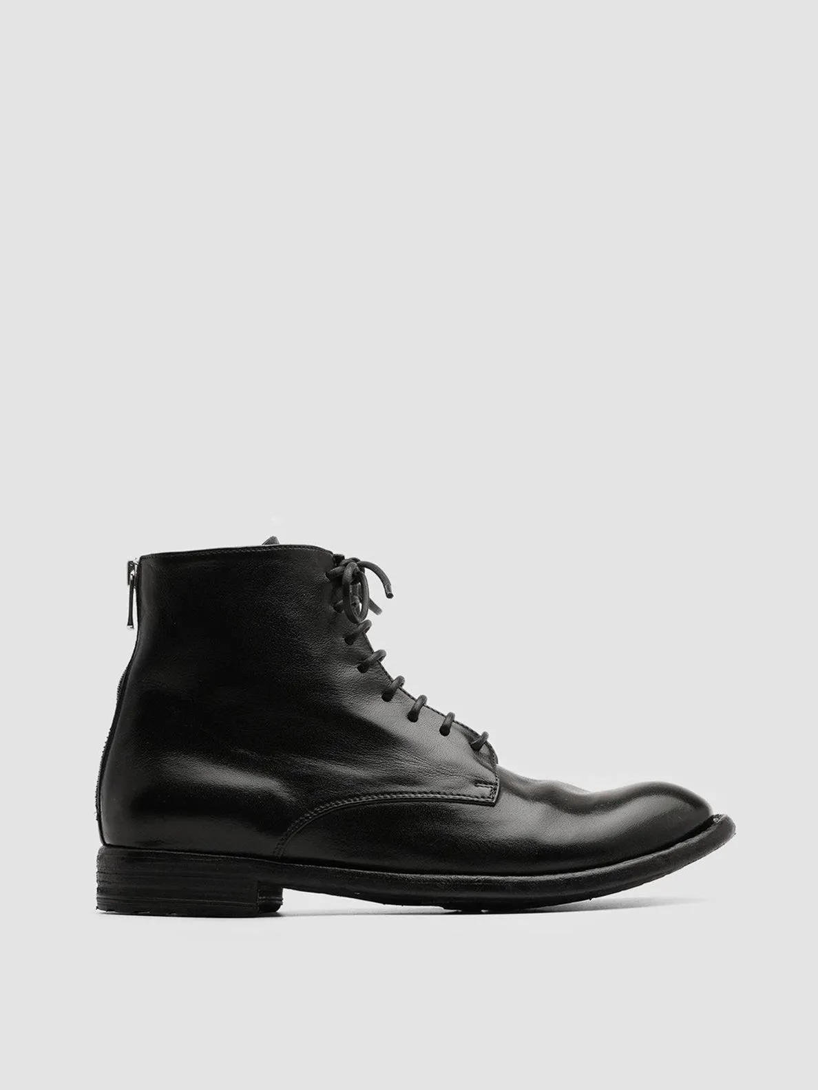Youth Style Ridge Hike LEXIKON 123 - Black Zipped Leather Ankle Boots
