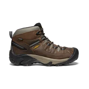 Multi-Use Footwear Max Foot Support Men's Targhee II Mid Waterproof Hiking Boots  |  Shitake/Brindle
