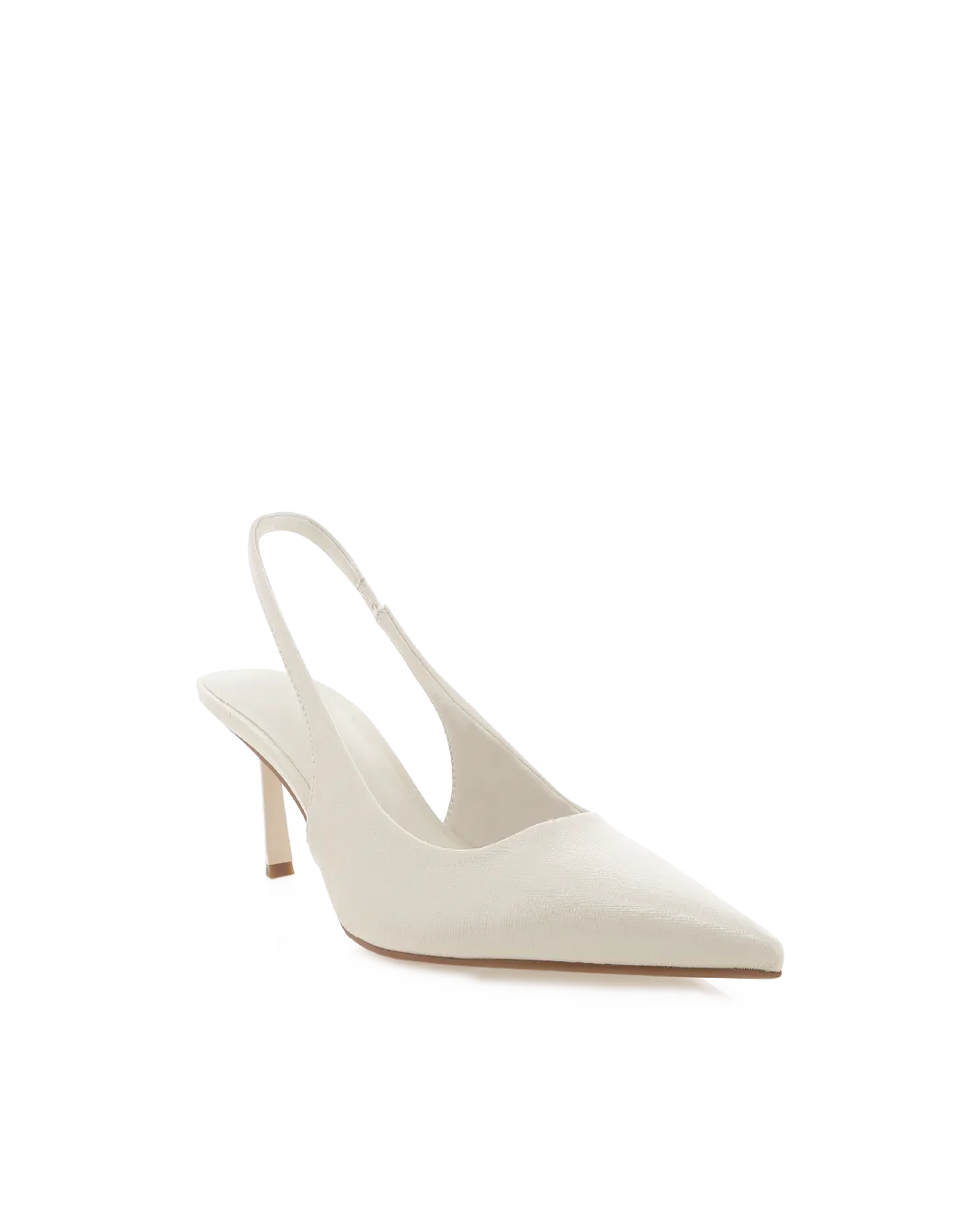 Wedding Day Heels IDANA - BONE SAFFIANO SHINE