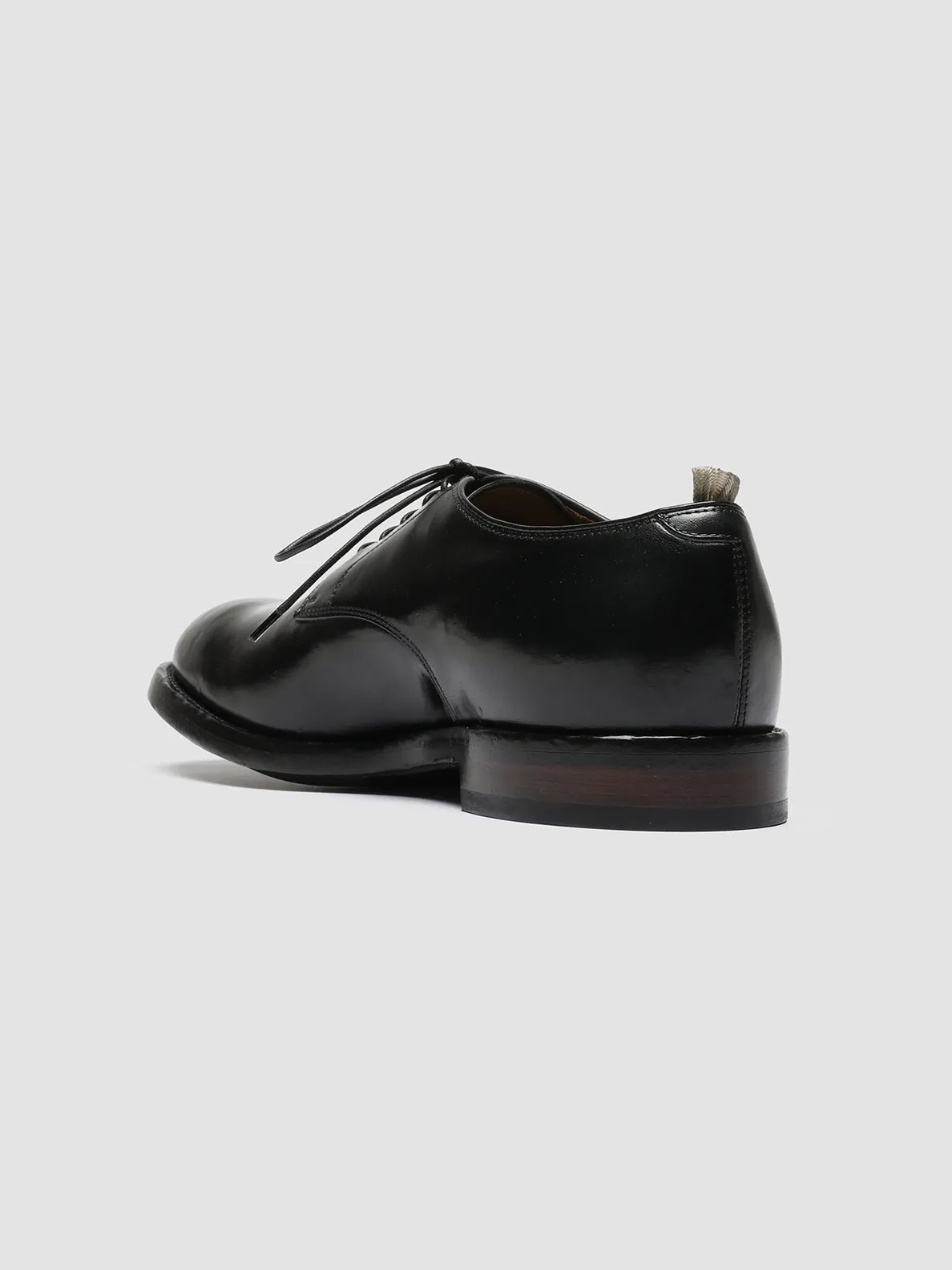 TEMPLE 018 - Black Leather Derby Shoes Durable durability