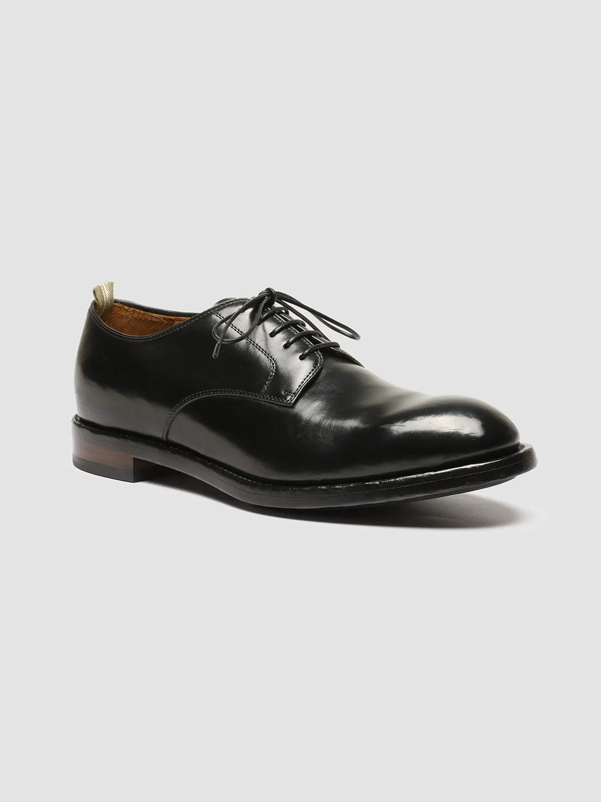 TEMPLE 018 - Black Leather Derby Shoes Optimal Flexibility