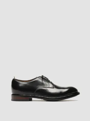 Classic Formal Edge Polished Comfort TEMPLE 018 - Black Leather Derby Shoes