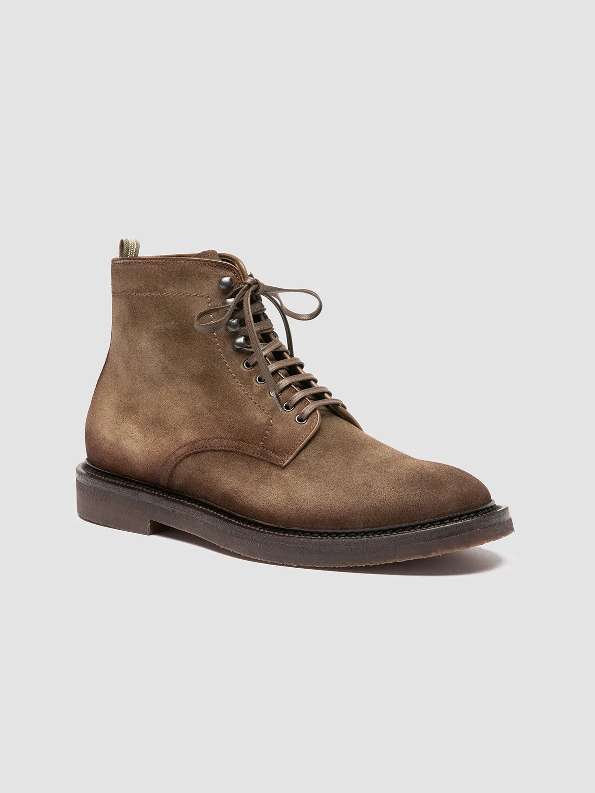 HOPKINS FLEXI 203 - Taupe Suede Lace-up Boots Cool Touch Foot alignment