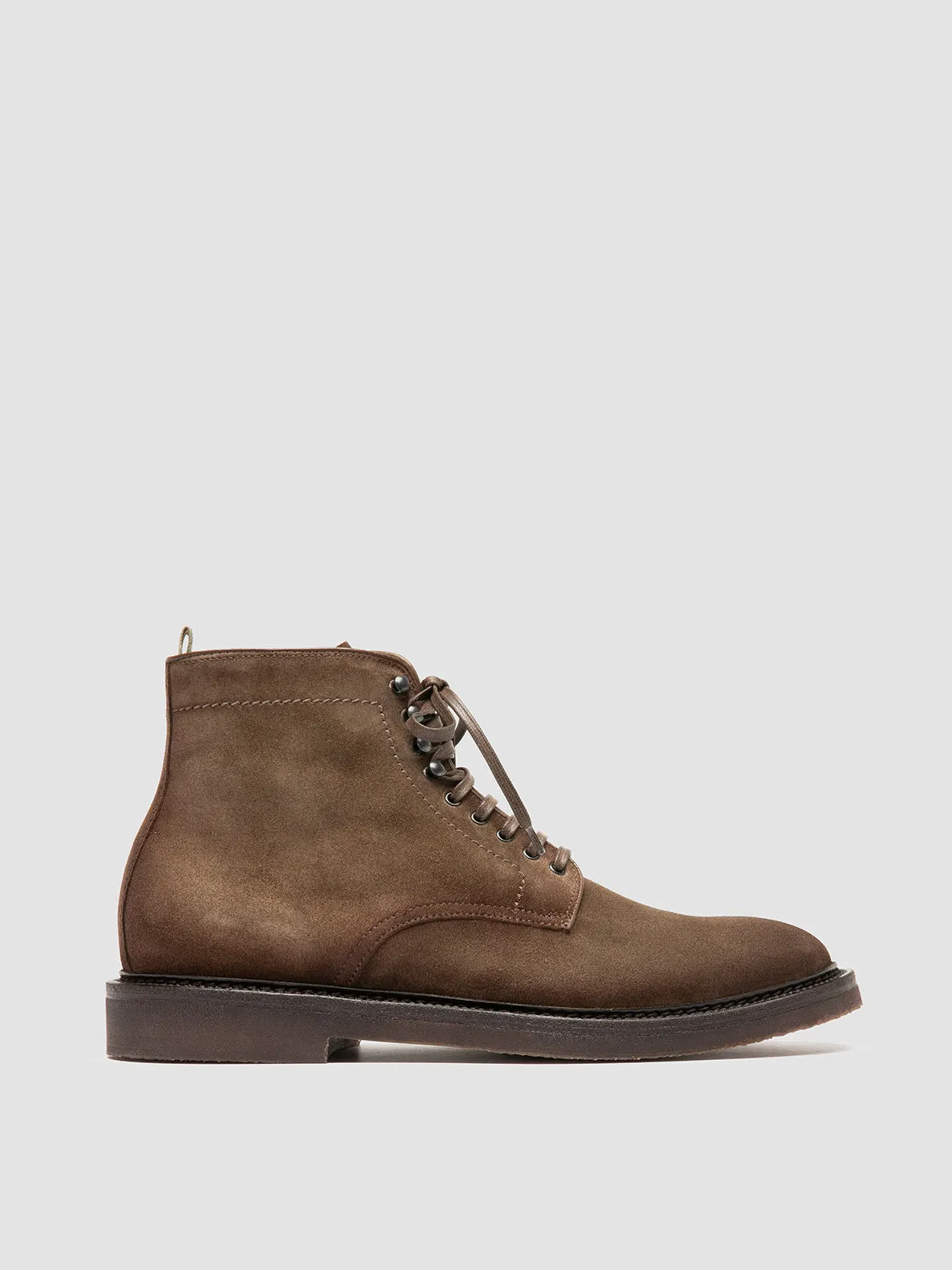 HOPKINS FLEXI 203 - Taupe Suede Lace-up Boots High Ankle