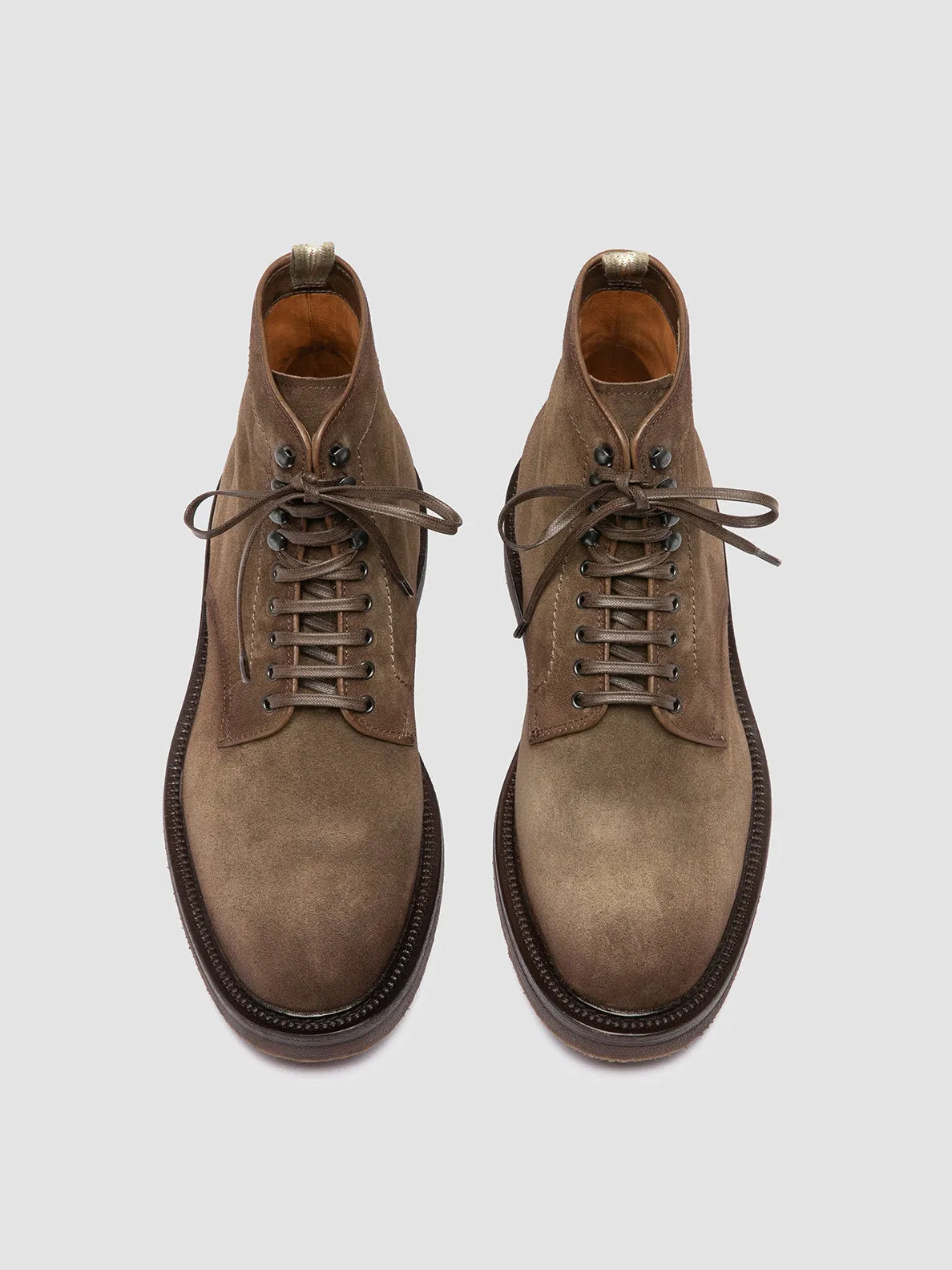 HOPKINS FLEXI 203 - Taupe Suede Lace-up Boots Ultimate Ease Athletic Vibe