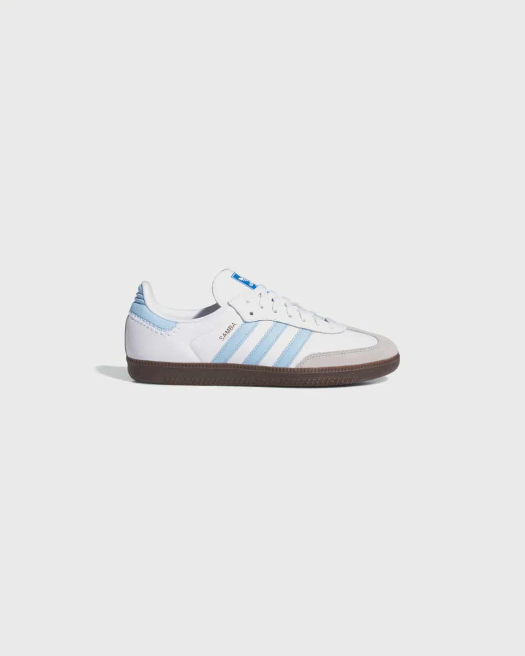 Adidas OG SAMBA Cloud White Sky Blue Sneakers Rubber Outsole Spring Jump