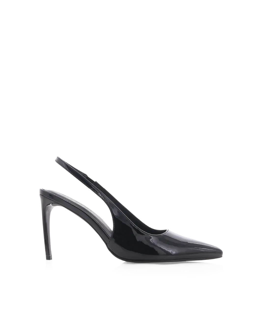 Strappy Sandals Floral Design Heels MAXIMILIAN - BLACK PATENT
