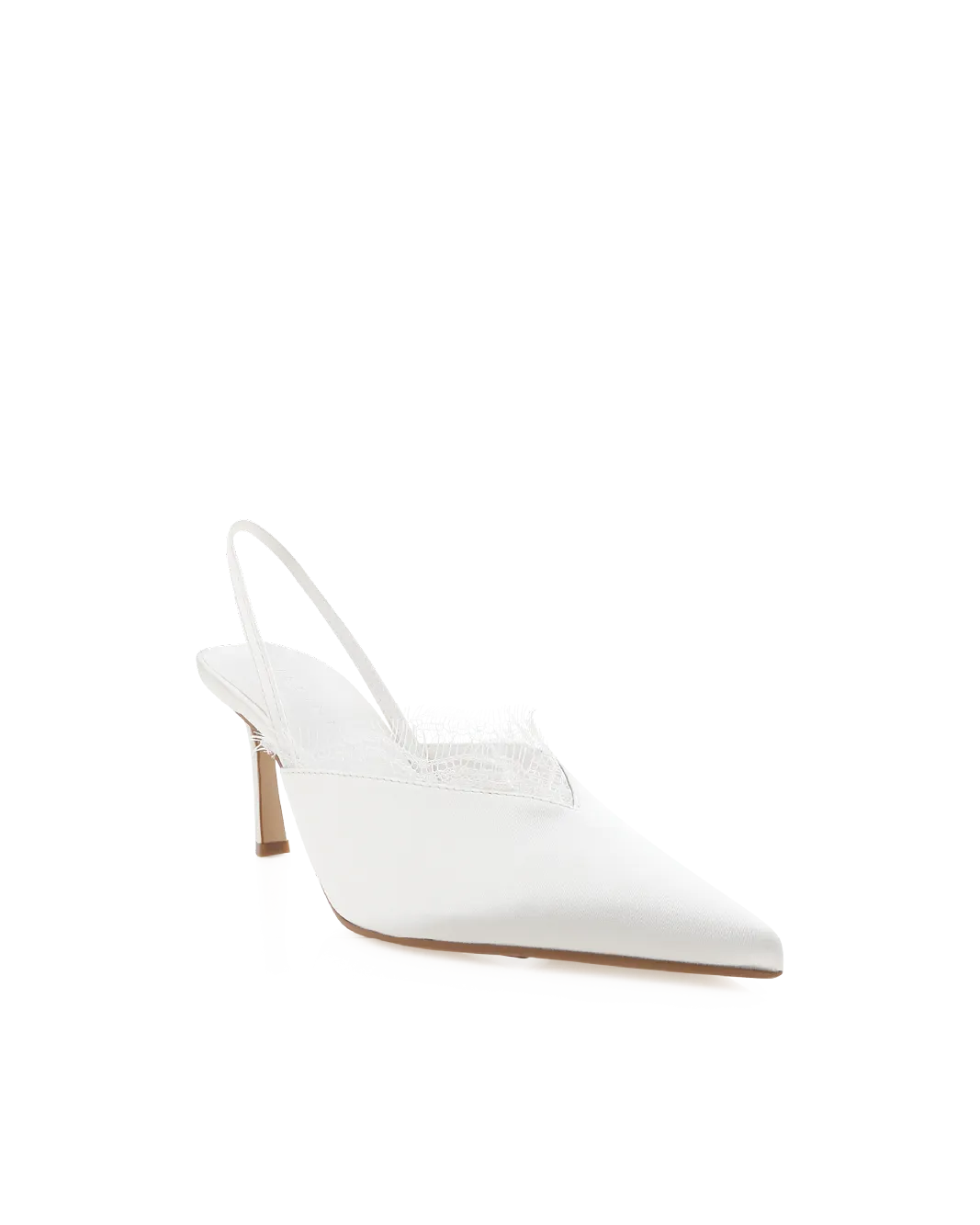 Smart Office Shoes Luxury Heels for Office XIANA - WHITE SATIN