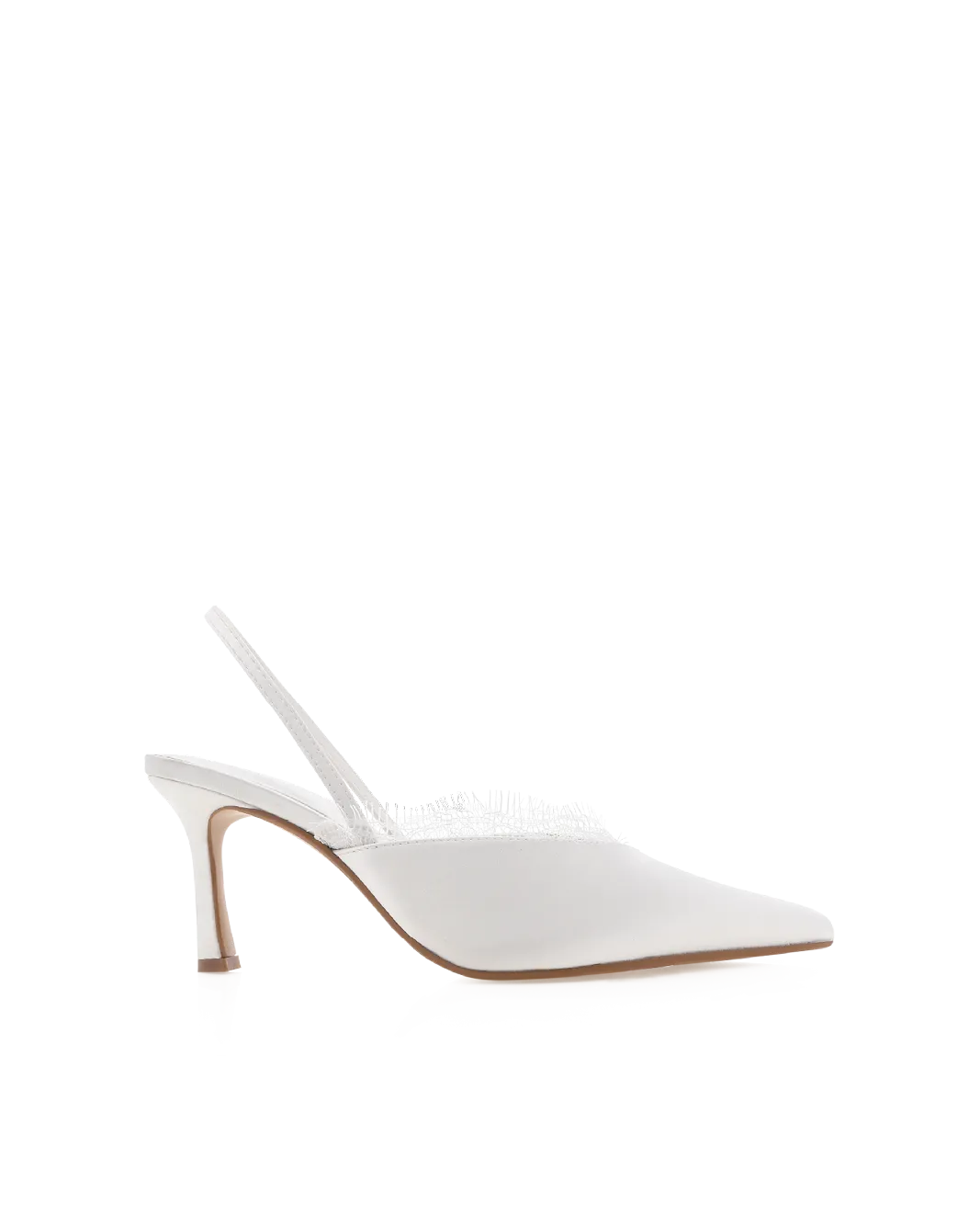 Chic Wedding Sandals XIANA - WHITE SATIN