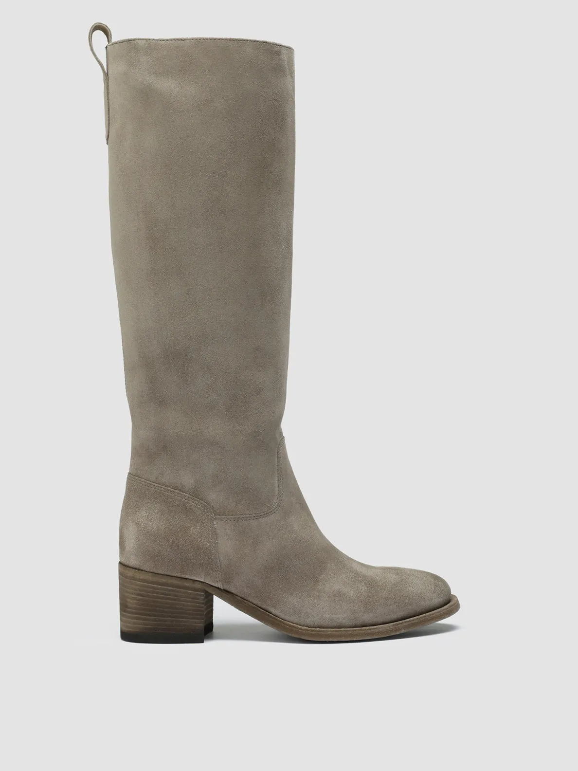 DENNER 116 - Grey Suede Zip Boots Daily Step Soft Move