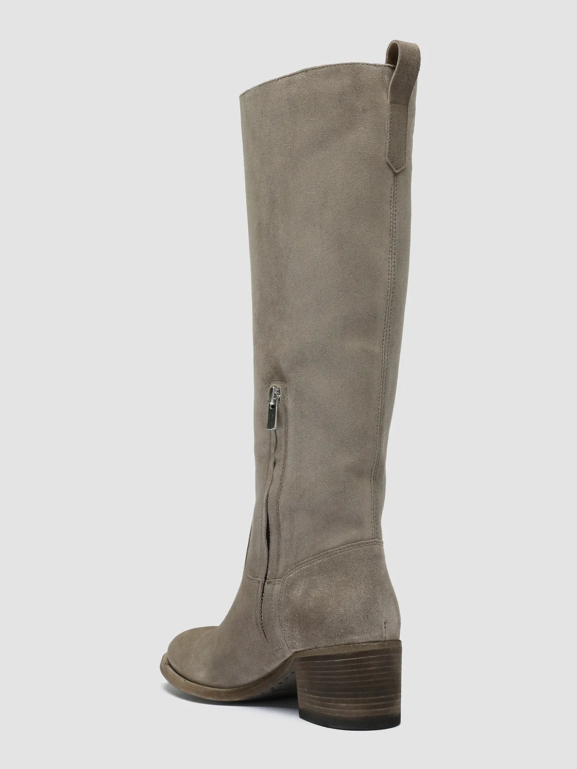 Grippy Outsole Bronze Warm DENNER 116 - Grey Suede Zip Boots